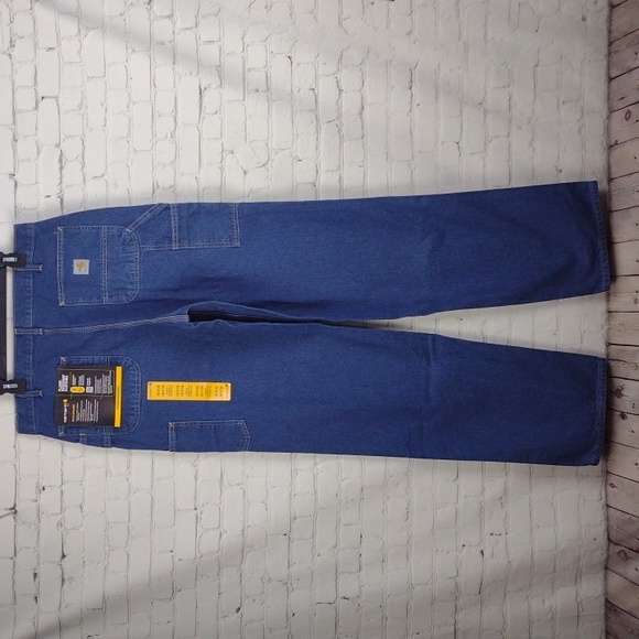 Men's Carhartt FRB13DNM FR Flame Resistant Jeans 36x36 Original straight Leg - Picture 1 of 11